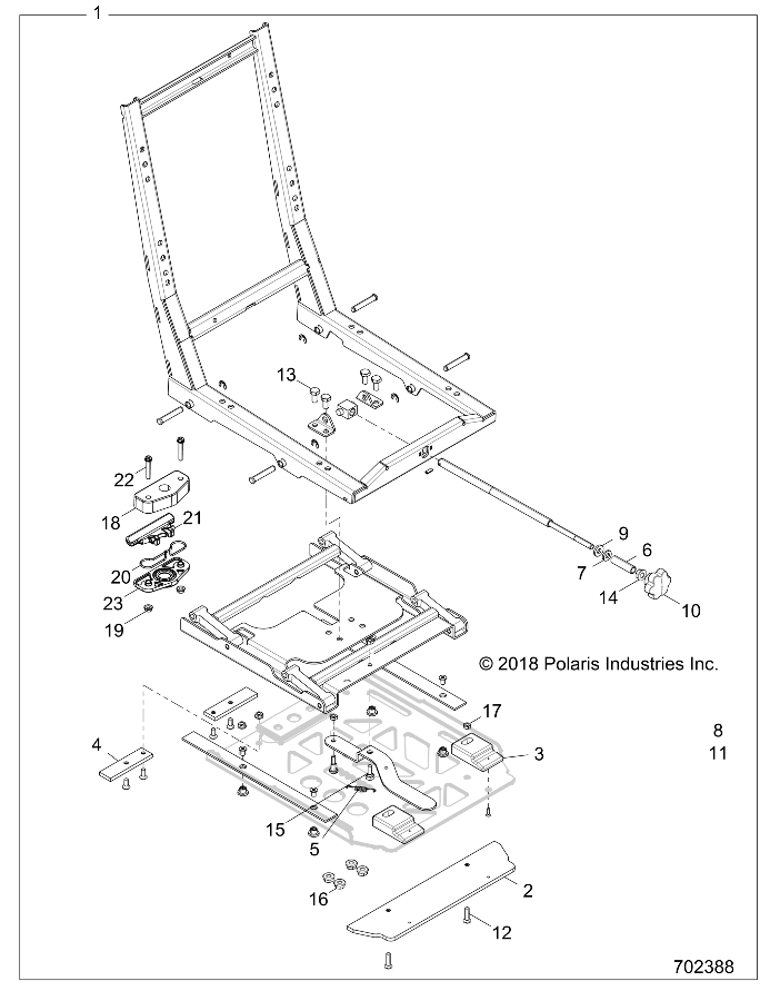 BODY, SEAT BASE ADJUSTER - Z18VDS92CF/CU (702388)