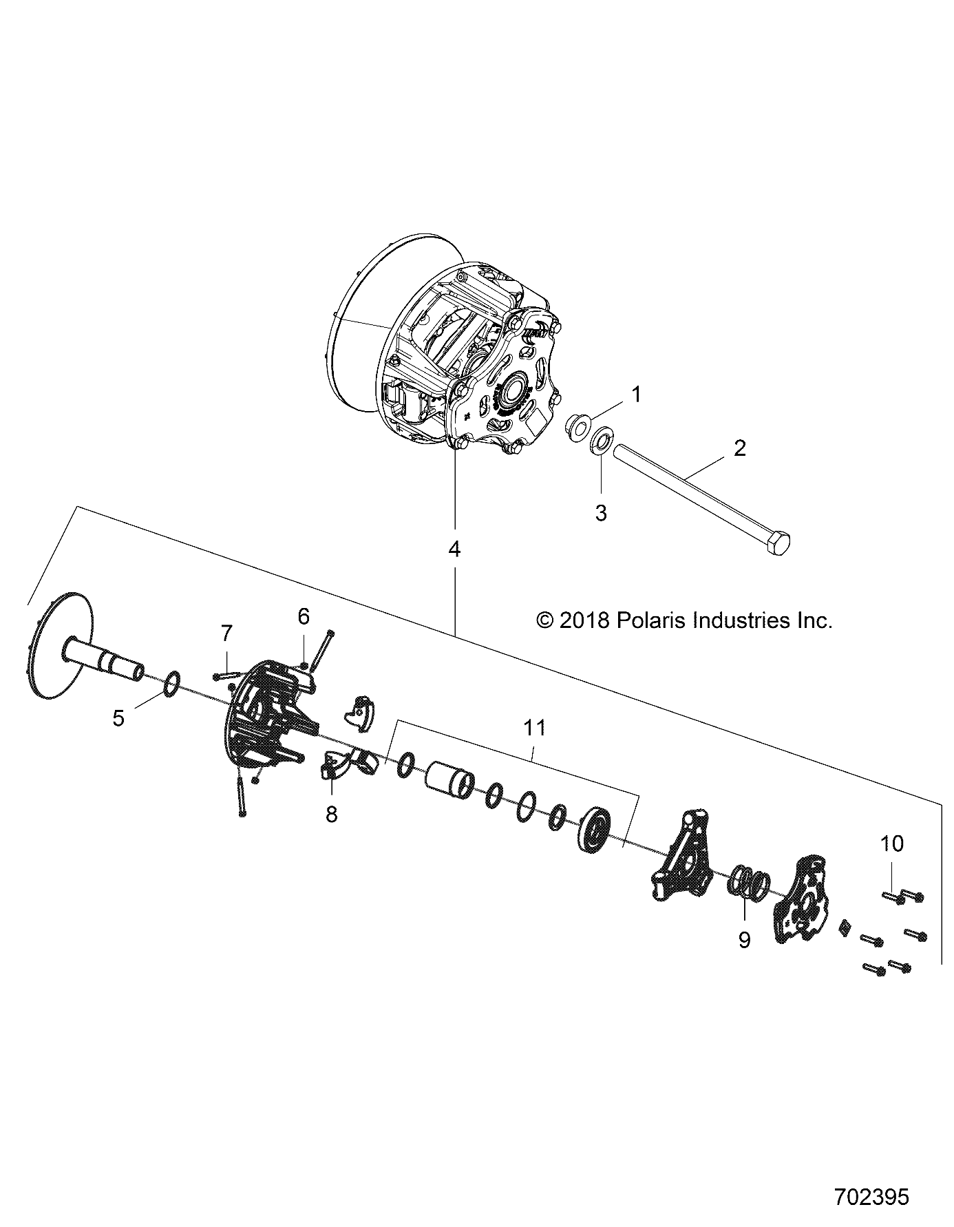 DRIVE TRAIN, PRIMARY CLUTCH - R17RTED1F1/SD1C1 (702395)