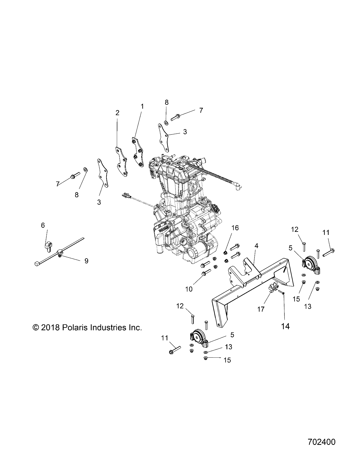 ENGINE, TRANSMISSION MOUNTING & LONG BLOCK - R19RMA57F1/S57C1/F1 (702400)