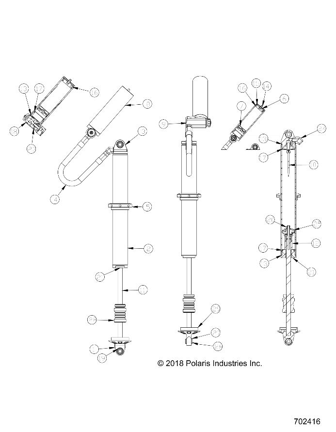 SUSPENSION, REAR SHOCK INTERNALS - Z18VGE99AK/AW/BK/BW (702416)