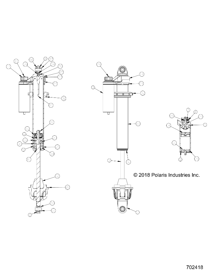 SUSPENSION, FRONT SHOCK INTERNALS - Z20NAR99AZ/BZ (702418)