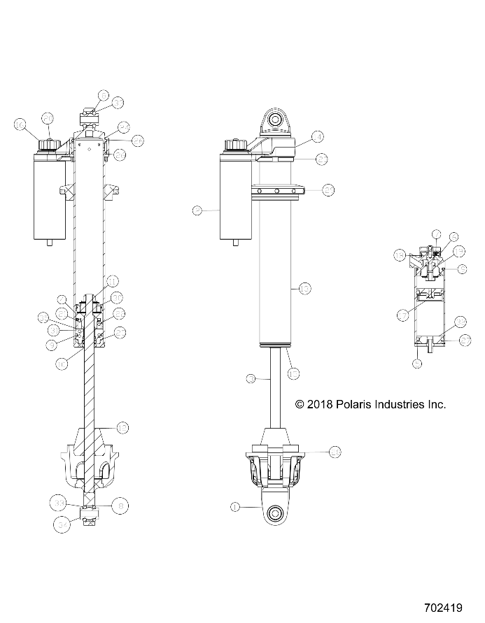 SUSPENSION, FRONT SHOCK INTERNALS H.LIFT - Z20NAM99AL (702419)