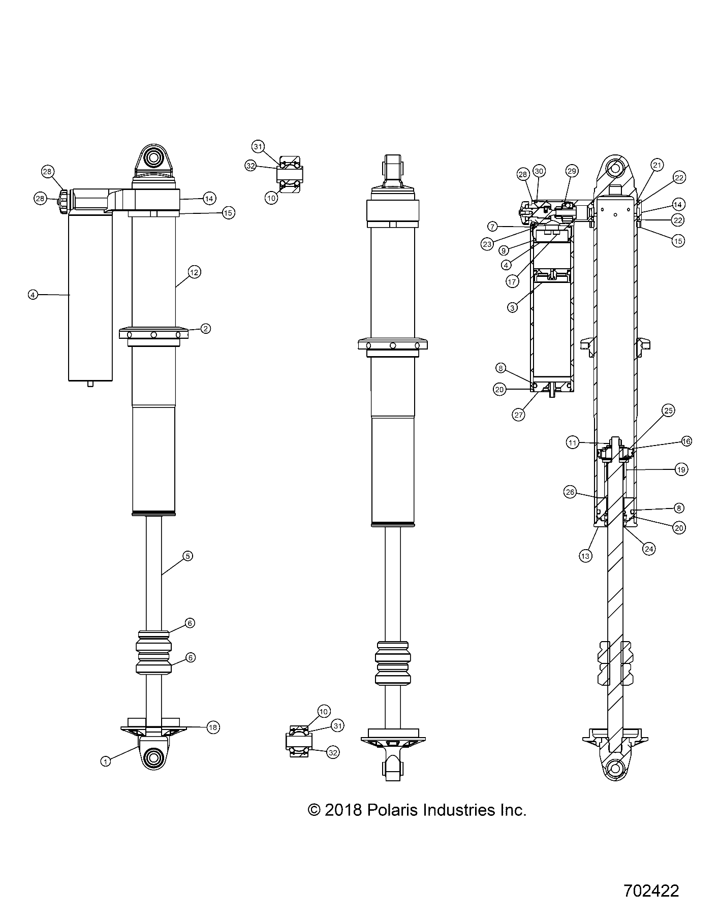 SUSPENSION, REAR SHOCK INTERNALS H.LIFT - Z20NAM99AL (702422)