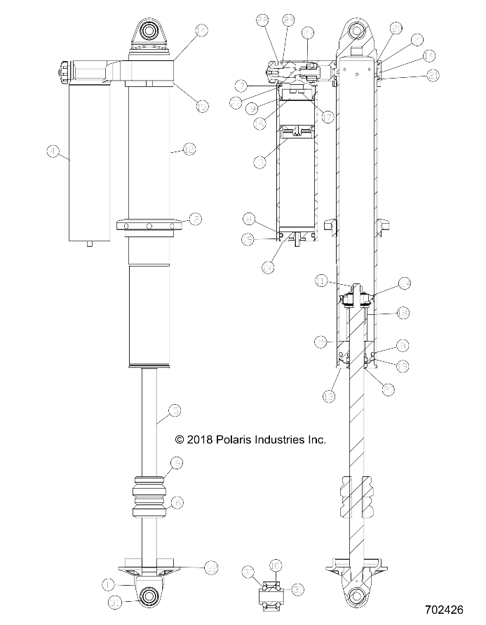 SUSPENSION, REAR SHOCK INTERNALS - Z20N4M99AL (702426)