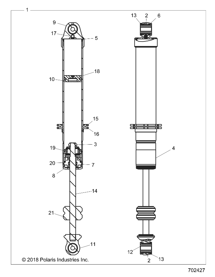 SUSPENSION, FRONT SHOCK INTERNALS - Z19VBA87A2 (702427)