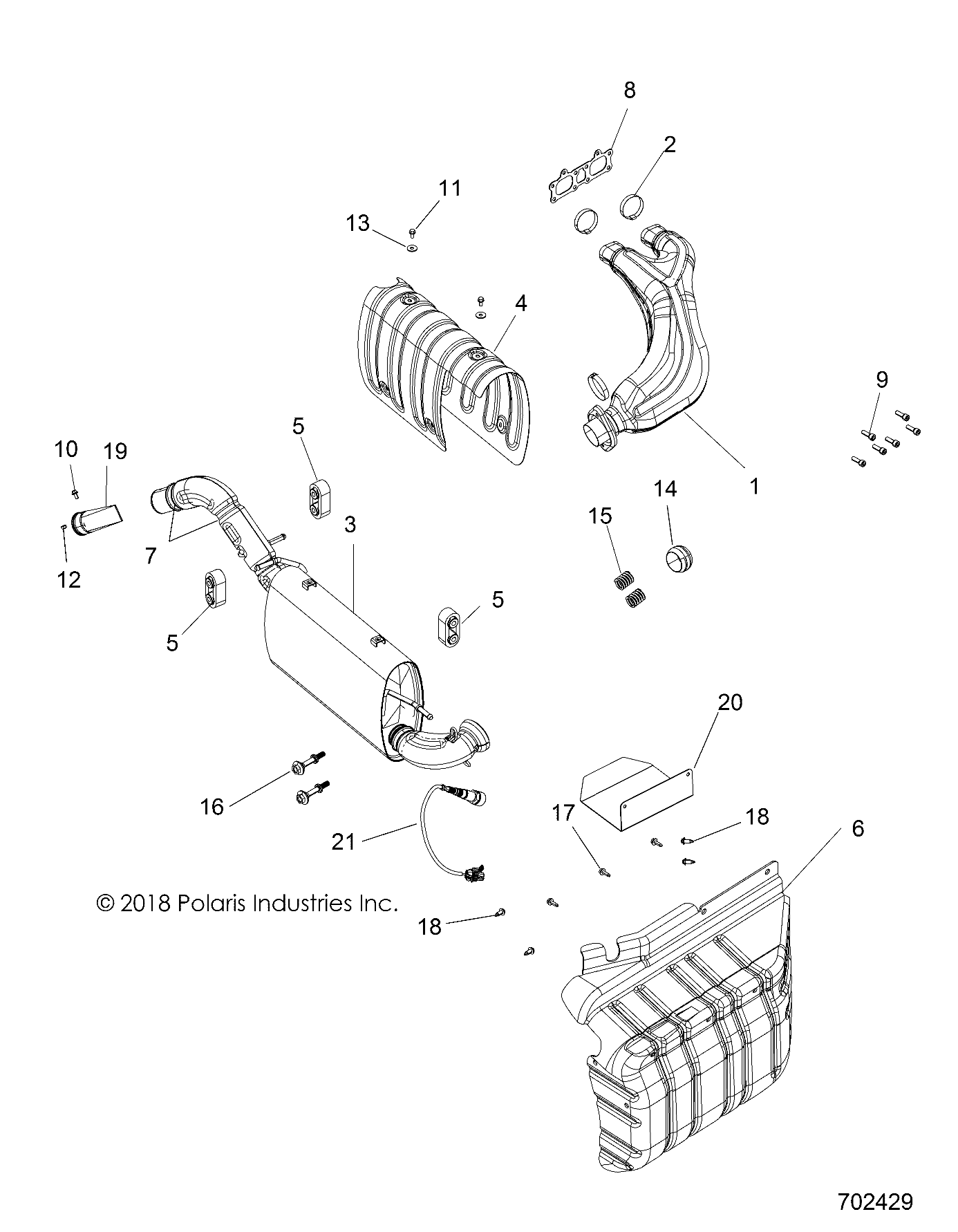 ENGINE, EXHAUST - R19RVA87A1/B1/EA9/AH/B9/BH (702429)