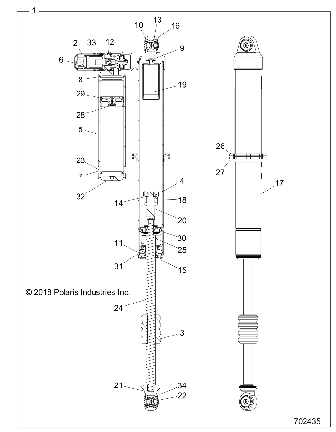 SUSPENSION, REAR SHOCK INTERNALS {FROM 11/27/2017] - Z18VFE92BB/BM/BU (702435)