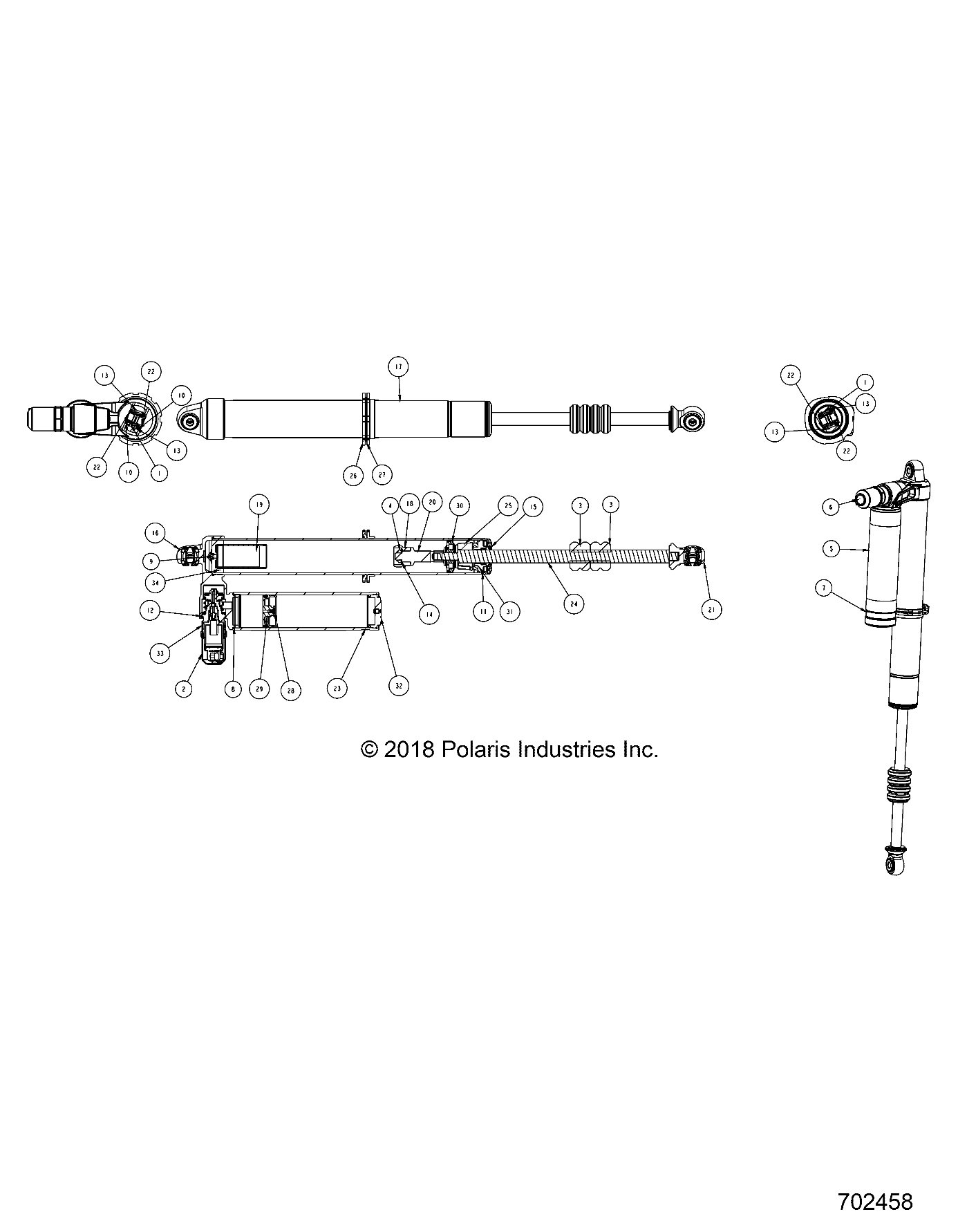 SUSPENSION, REAR SHOCK - Z19VDL92AG/BG (702458)