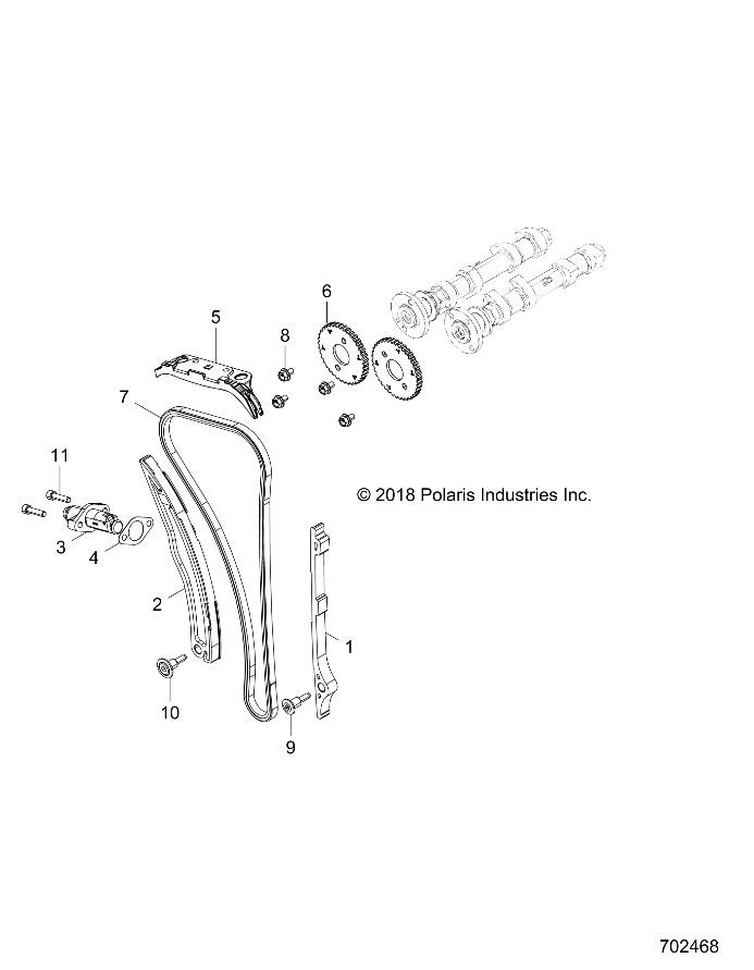 ENGINE, CAM CHAIN AND TENSIONER - Z20NAE99AC/AL/AN/BC/BL/BN/LL/K99AF/AK/BF/BK/M99AL/R99AZ/BZ (702468)