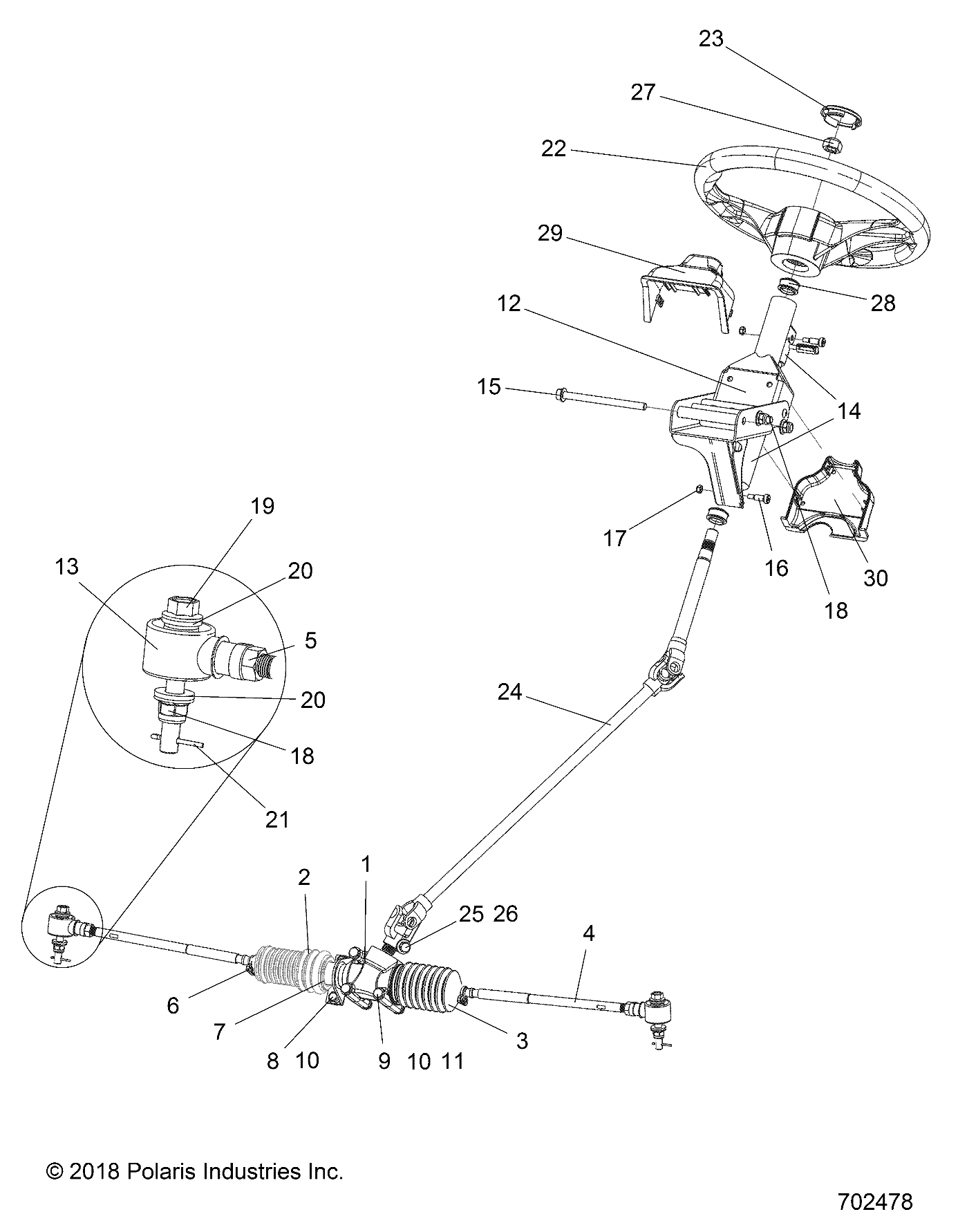 STEERING, STEERING ASM. - R15RMA32AA/AJ (702478)