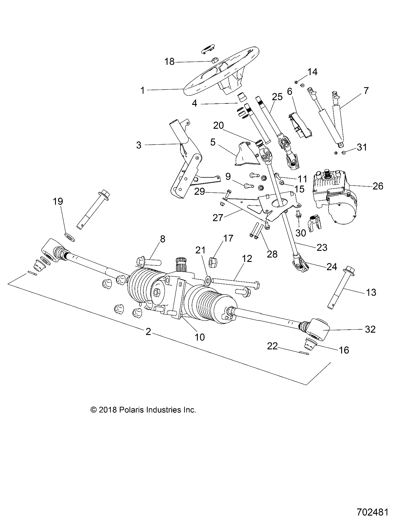 STEERING, STEERING ASM. - R15RNA57AA/AC/AR/E57AS (702481)