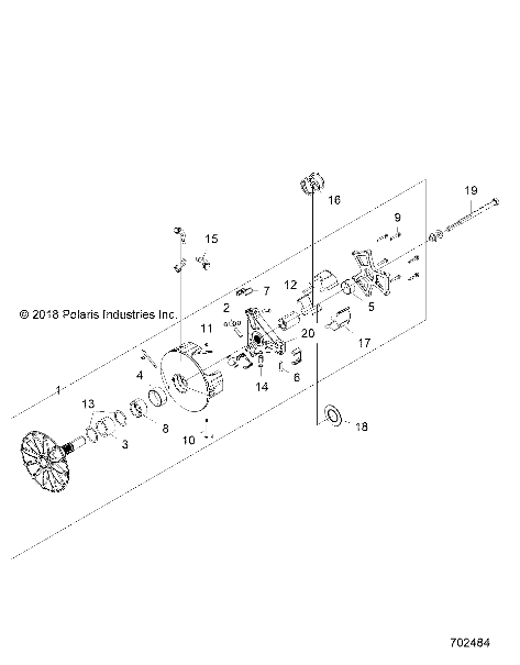 DRIVE TRAIN, PRIMARY CLUTCH - Z20N4E92AL/AR/BL/BR/F92AL/AR (702484)