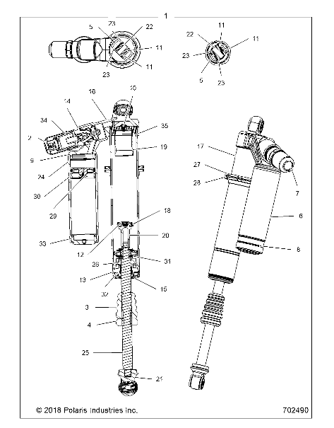 SUSPENSION, FRONT SHOCK INTERNALS - Z19VFL92AG/BG (702490)