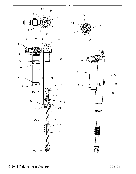 SUSPENSION, REAR SHOCK INTERNALS - Z19VFL92AG/BG (702941)