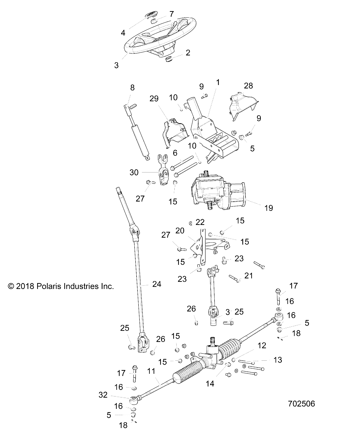 STEERING, STEERING ASM. - R16RMA57A1/A4//A9/L1/E57AS/EA9/HAR (702506)