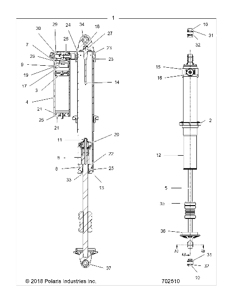 SUSPENSION, REAR SHOCK INTERNALS - Z20NAE99AC/AL/AN/BC/BL/BN/LL/K99AF/AK/BF/BK (702510)