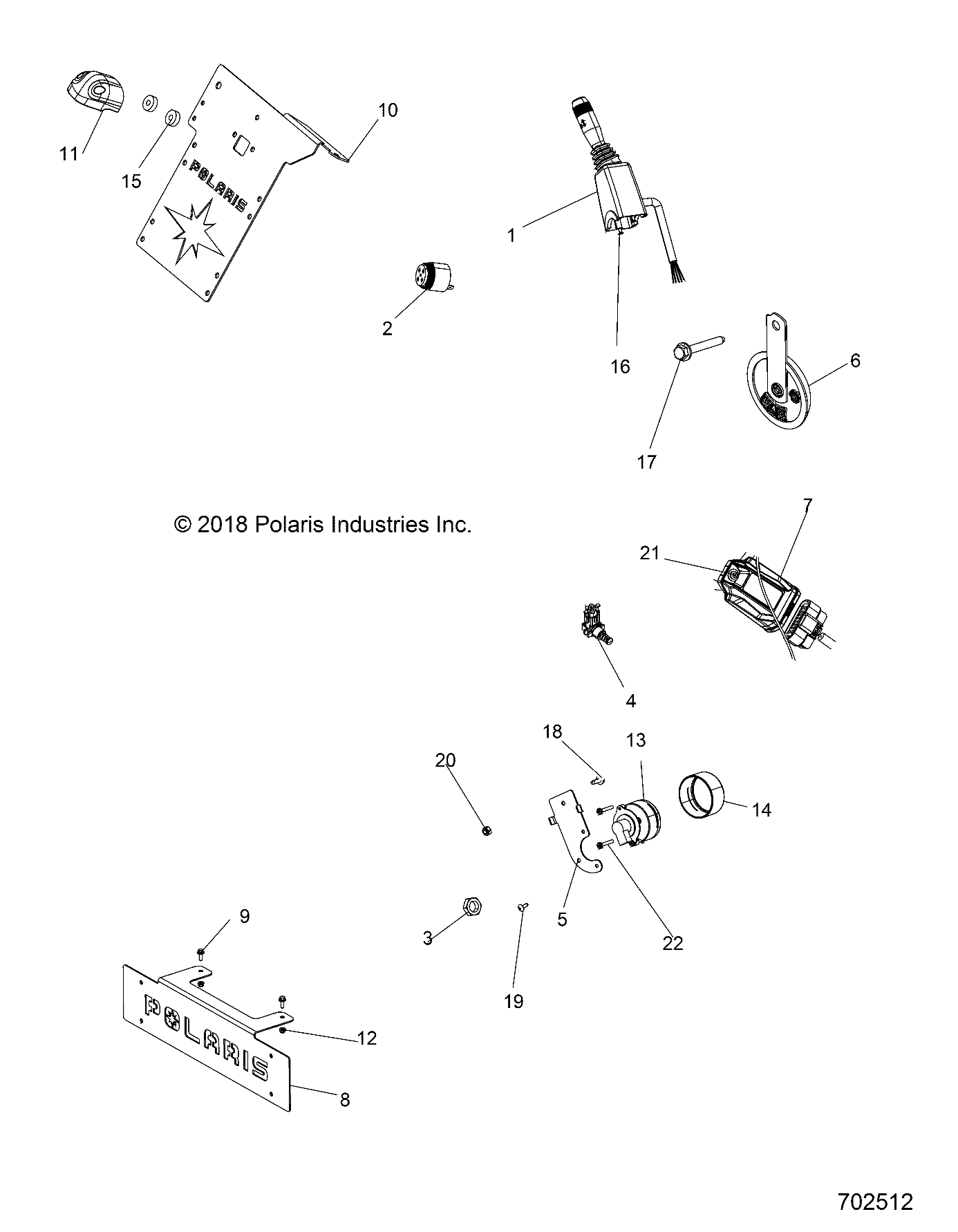 ELECTRICAL COMPONENTS, AND LICENSE PLATE - R19RRE99F1/FC/SC1/SCC/SFC/F1/SJ1/PCC/PFC (702512)