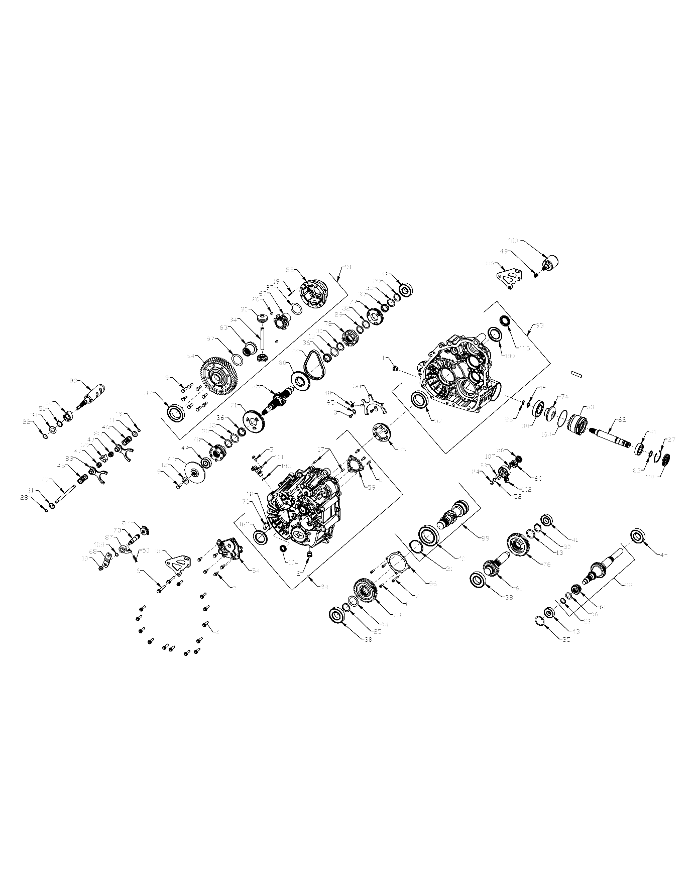 DRIVE TRAIN, MAIN GEARCASE INTERNALS - R19RRE99F1/FC/SC1/SCC/SFC/F1/SJ1/PCC/PFC (702513)