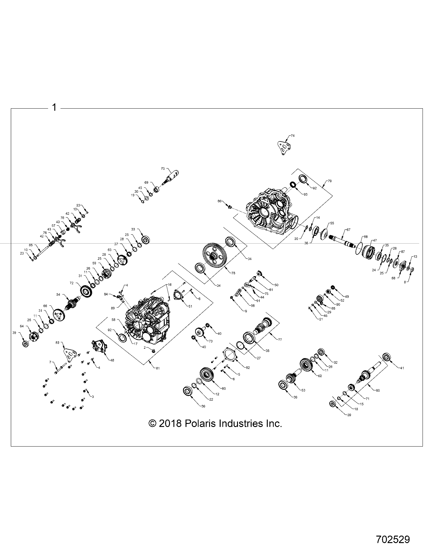 DRIVE TRAIN, MAIN GEARCASE INTERNALS - Z20P4E92AC/BC/F92AC (702529)