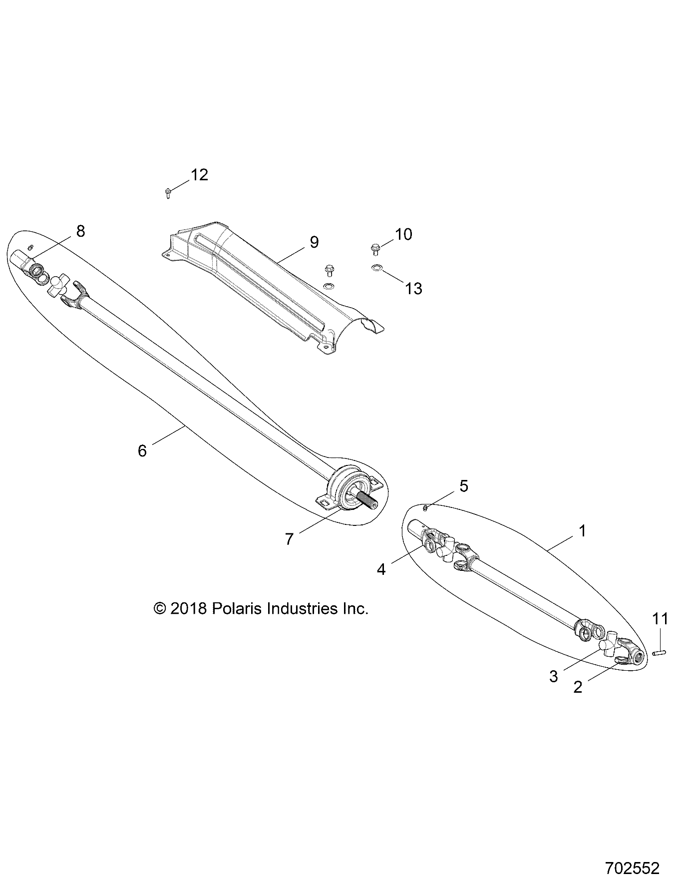 DRIVE TRAIN, PROP SHAFT - Z20N4E99NC (702552)