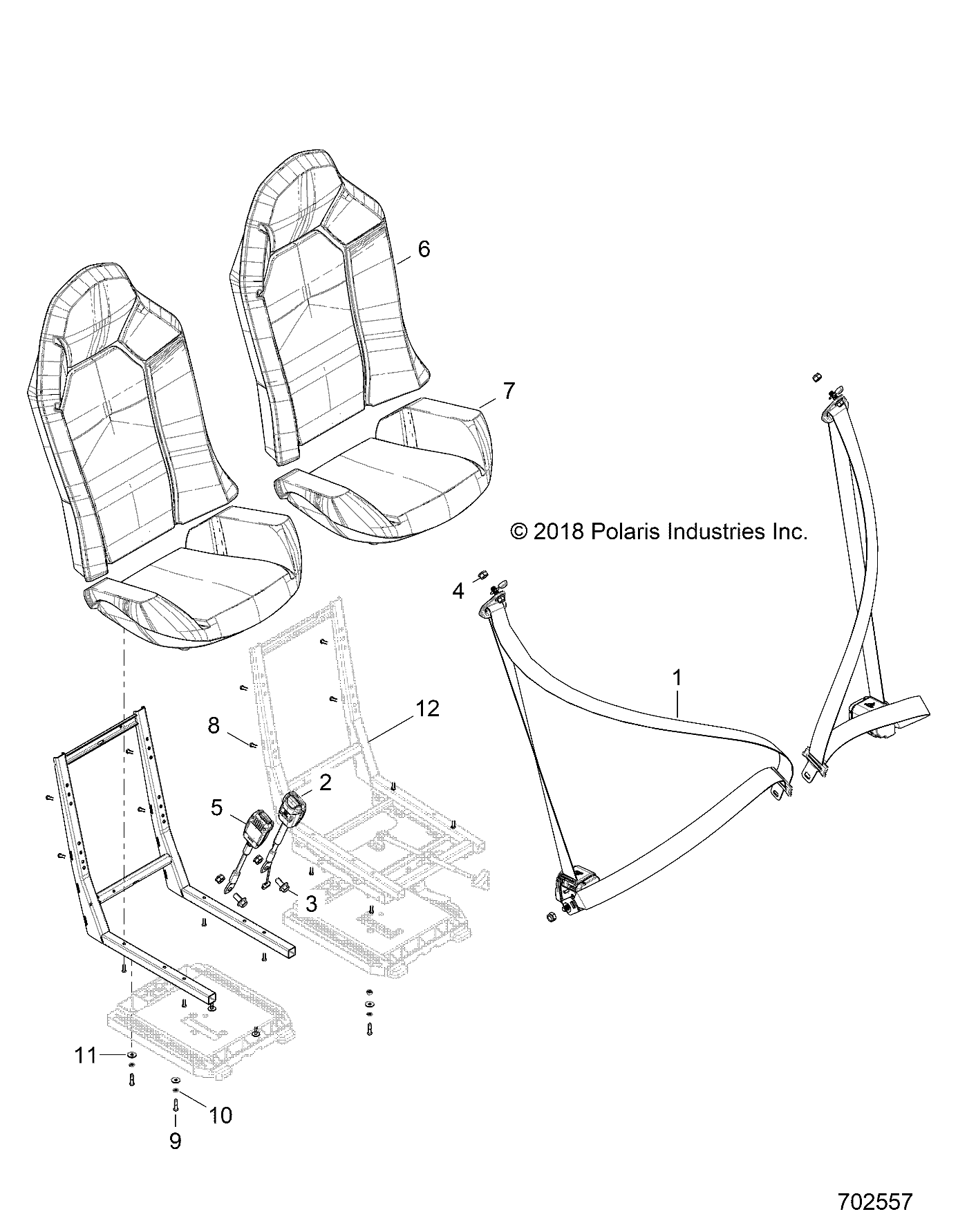 BODY, SEAT BELT AND MOUNTING - Z19VBE99F2/S99C2/CM (702557)