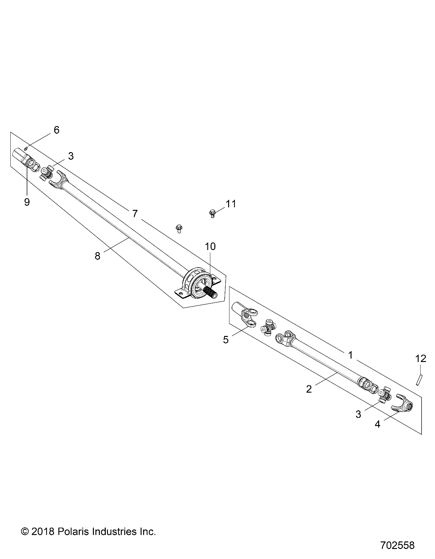 DRIVE TRAIN, FRONT PROP SHAFT - Z19VBE99F2/S99C2/CM (702558)