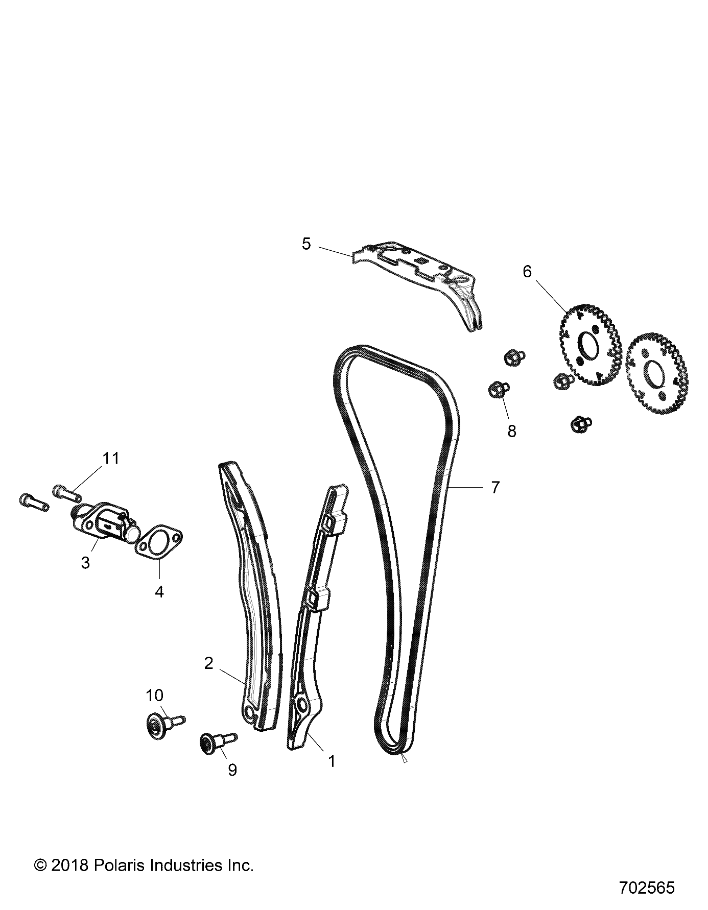 ENGINE, CAM CHAIN AND TENSIONER - Z18VEL92BK/BR/LK (702565)