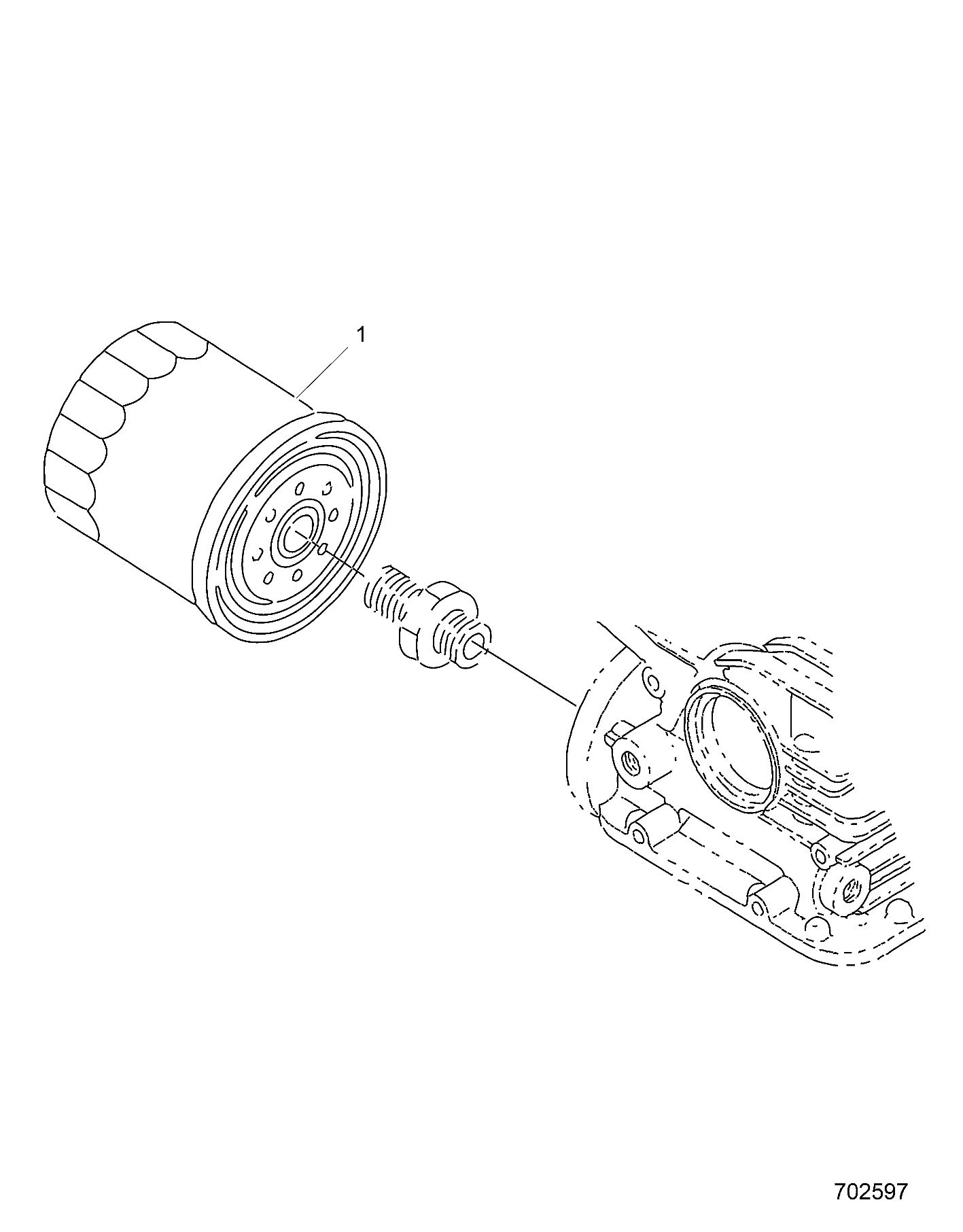 ENGINE, OIL FILTER - R25RRED4JA (702597)