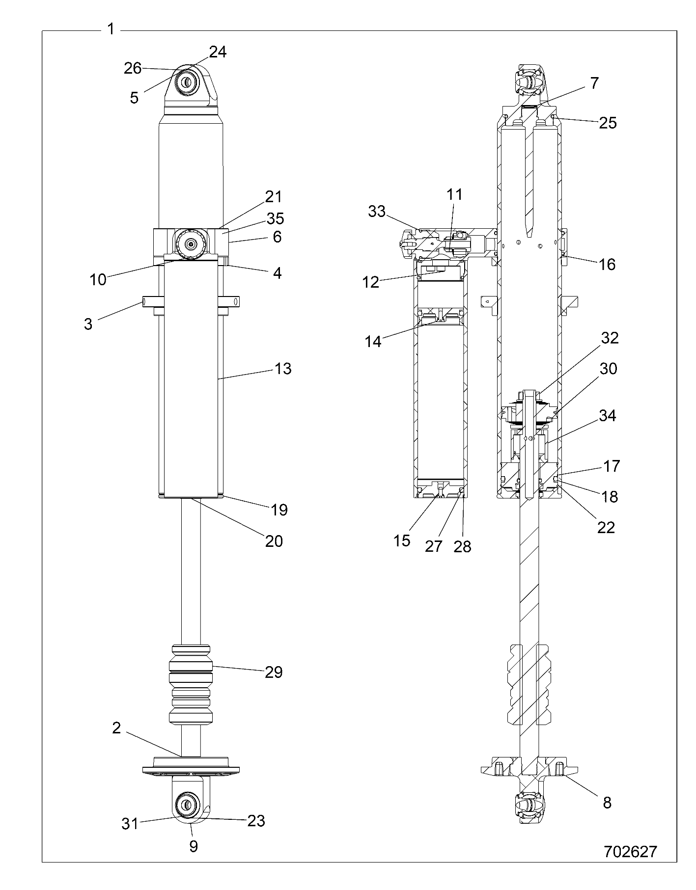 SUSPENSION, REAR SHOCK - Z20PAE92AC/BC/F92AC/LC (C700165-2)