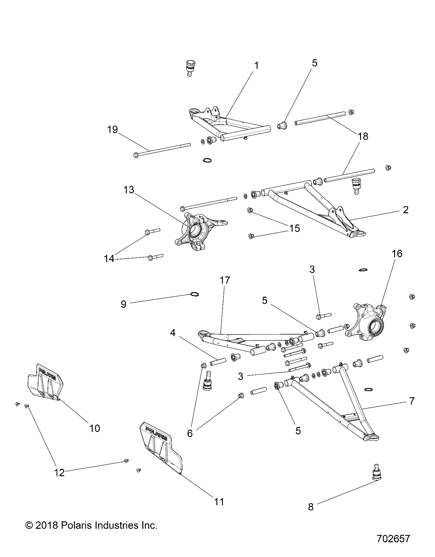 SUSPENSION, FRONT CONTROL ARMS - R15RTAD1AA/EA/ED1EA (702657)