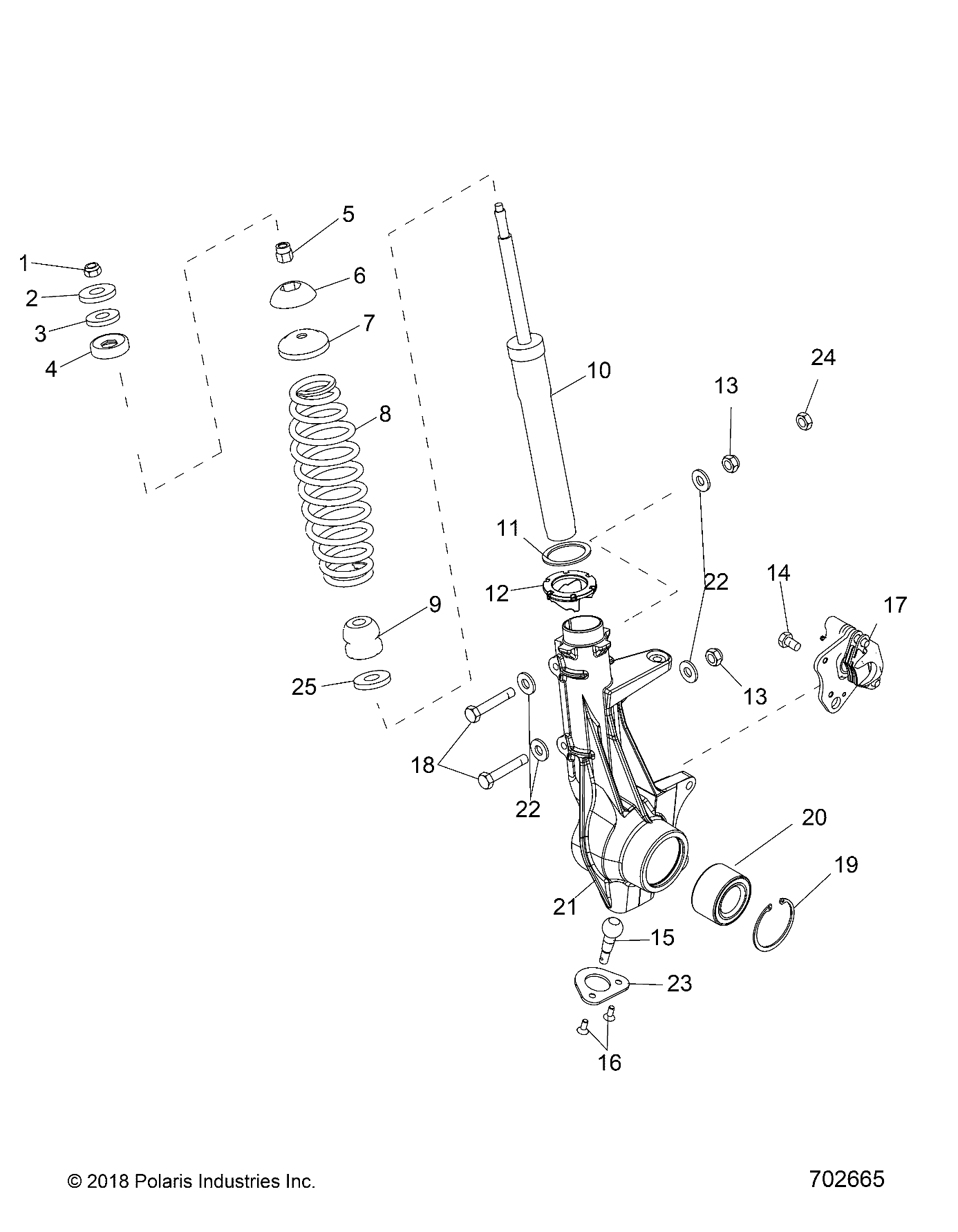 SUSPENSION, FRONT STRUT - R20RCA57A1/A7 (702665)