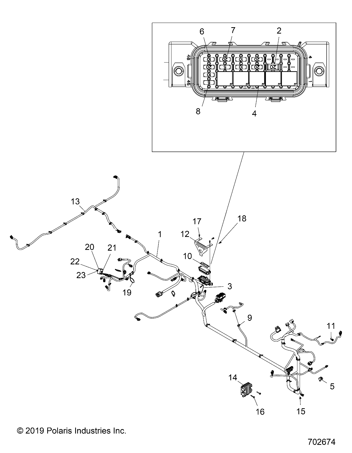 ELECTRICAL, WIRE HARNESSES - R20CDA57A1/B1 (702674)