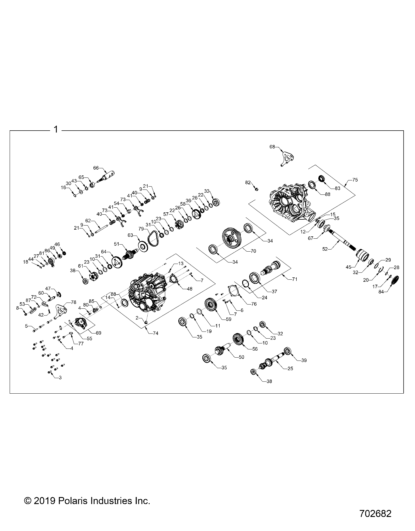 DRIVE TRAIN, MAIN GEARCASE INTERNALS - Z21NAE99AC/AK/BC/BK/K99AG/AP/BG/BP (702682)