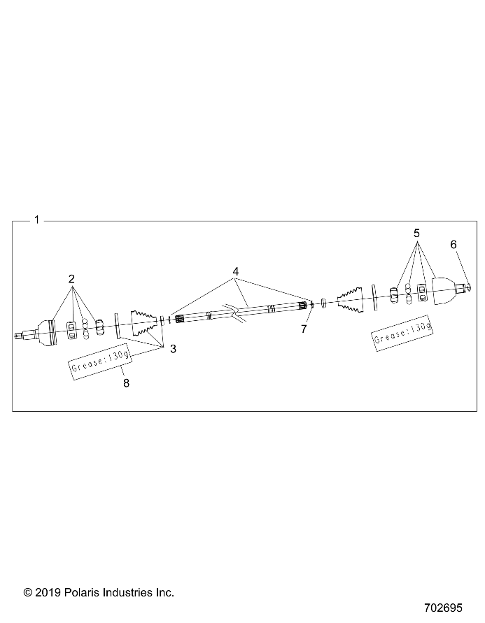 DRIVE TRAIN, HALF SHAFT, REAR - Z24RAD92AK/BK (702695)