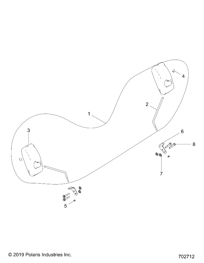 BODY, MIRRORS, TRACTOR - Z20NAS99CC (702712)