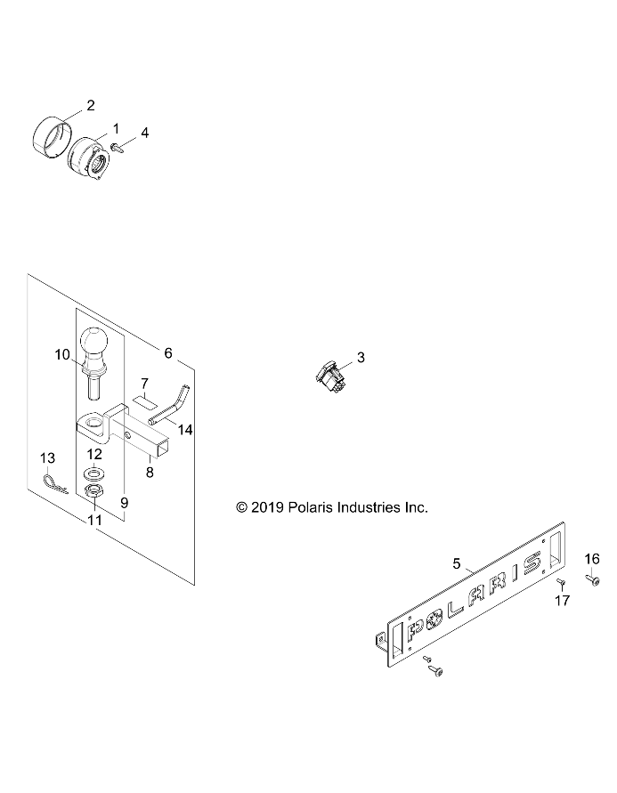 BODY, HITCH, LICENSE PLATE, ZUG - Z20NAS99FC (702714)