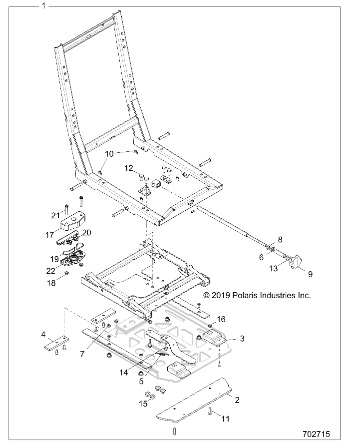 BODY, SEAT BASE ADJUSTER, TRACTOR - Z20NAS99CC (702715)