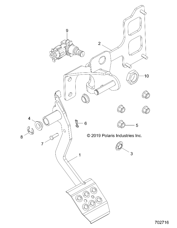 BRAKES, PEDAL, TRACTOR - Z20NAS99CC (702716)