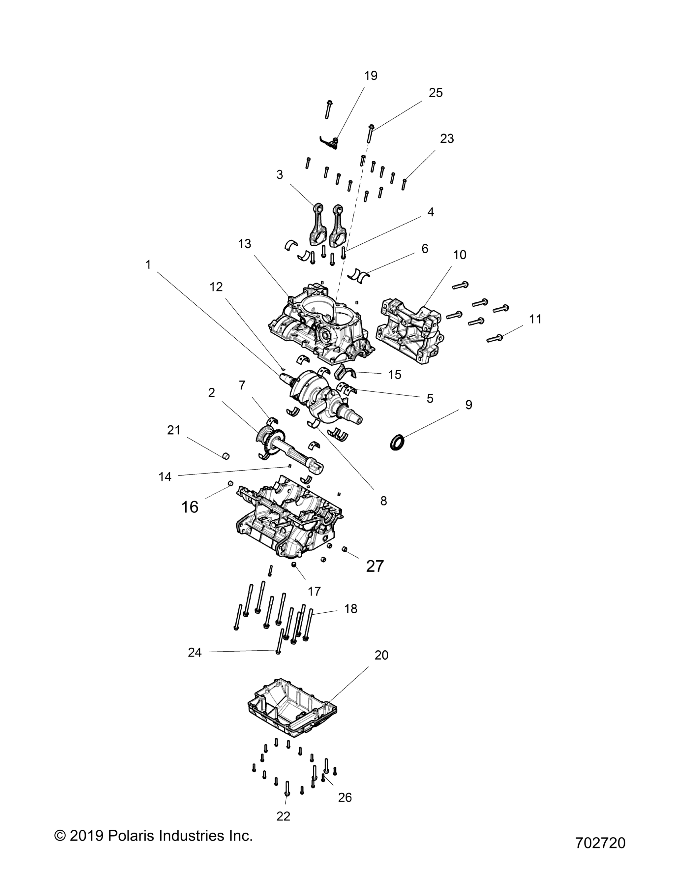 ENGINE, CRANKCASE AND CRANKSHAFT - Z20NAE99FC/E99NC/S99CC/S99FC (702720)