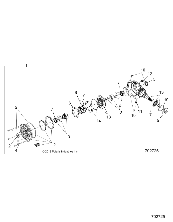 DRIVE TRAIN, FRONT GEARCASE - R20RRP99CF/FF (702725)