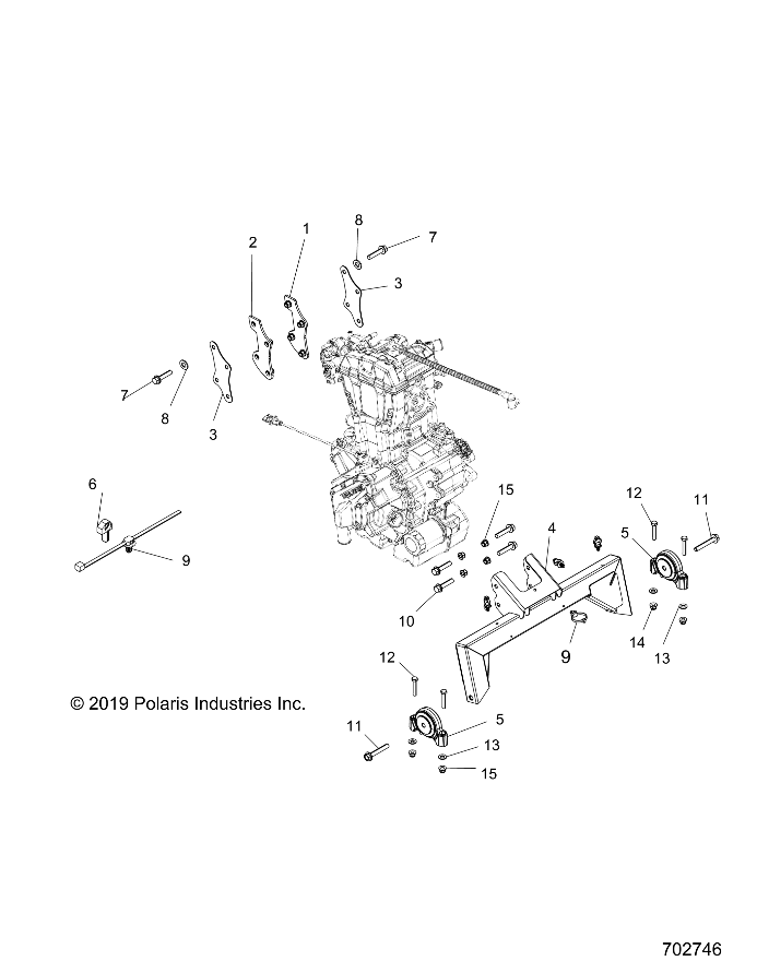 ENGINE, TRANSMISSION MOUNTING & LONG BLOCK - R20CCA57A1/A7/B1/B7 (702746)