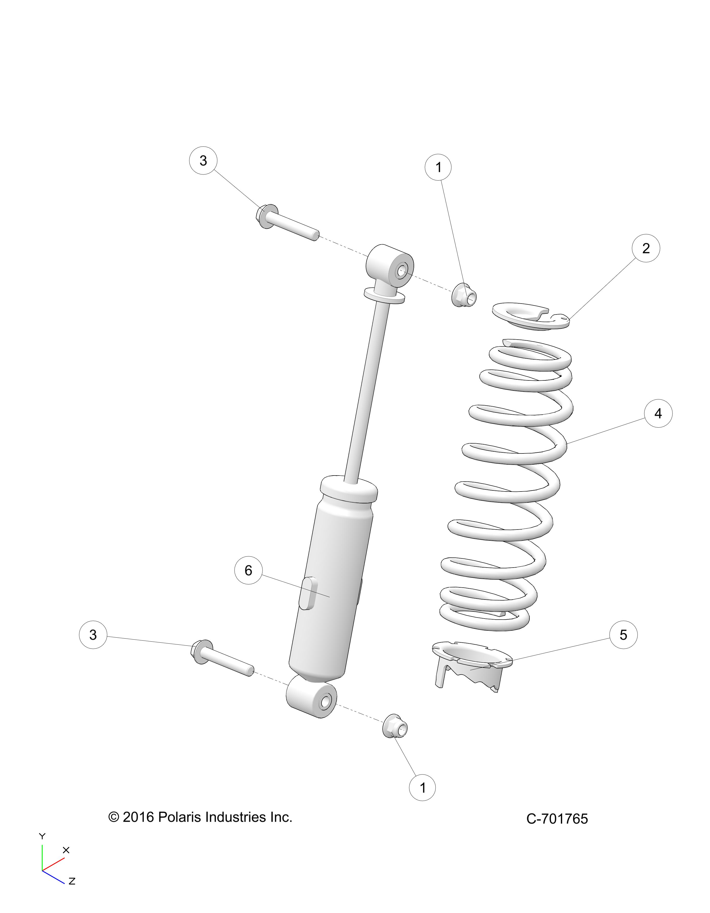 SUSPENSION, FRONT SHOCK - R15RUAD1AA (49RGRSHOCKMTG151KDSL)