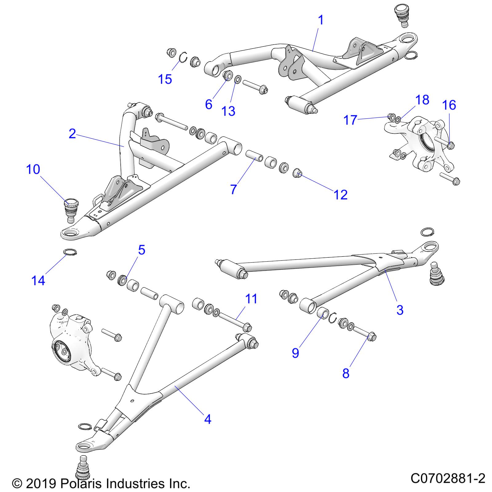 SUSPENSION, FRONT CONTROL ARMS - Z20RAB92LR/D92LC/E92LT (C0702881-2)