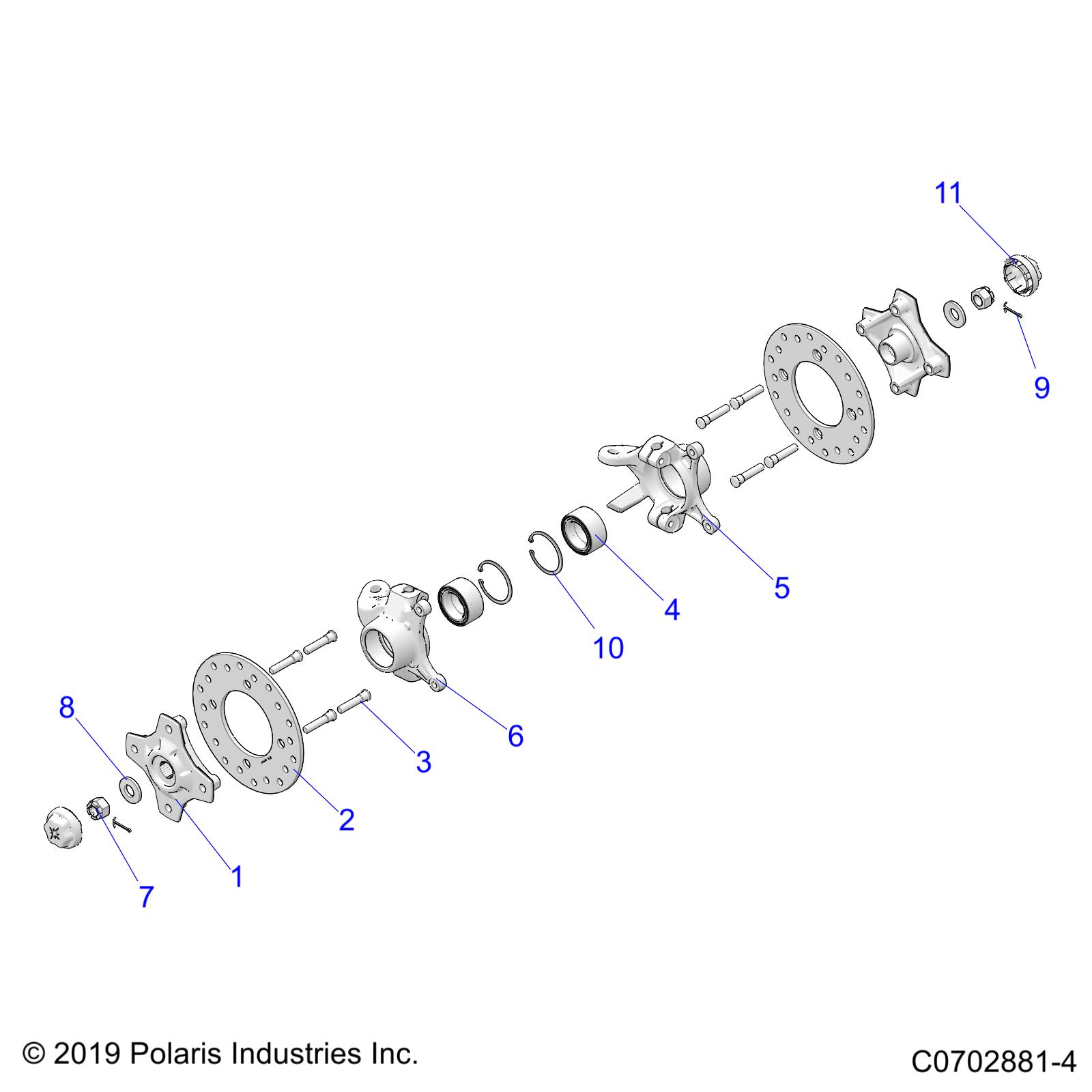 SUSPENSION, FRONT CARRIER AND HUB - Z20R4_92AC/BC/AE/BE/AK/BK/AR/BR/AH/BH/AT/BT/LE/LT/LC (C0702881-4)