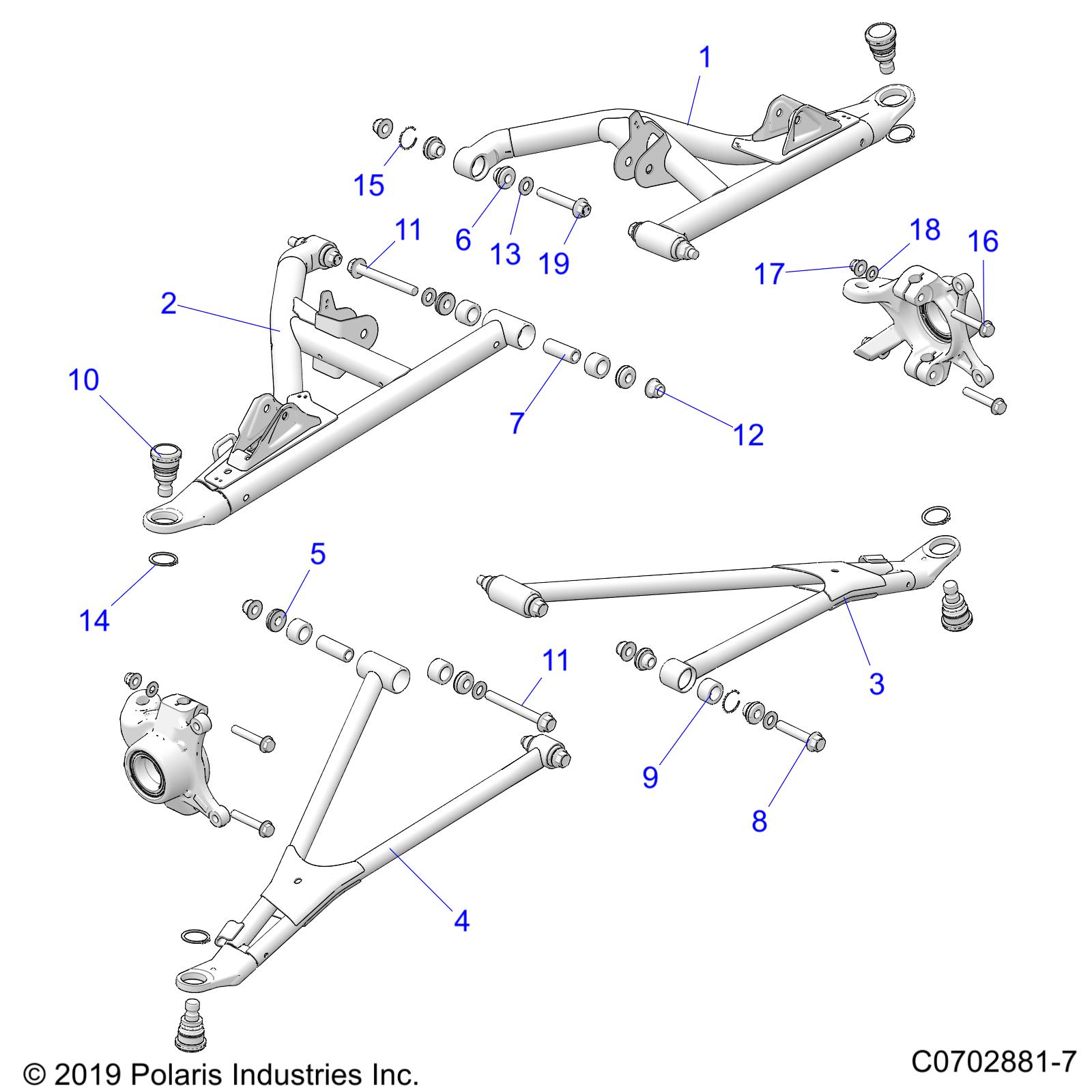 SUSPENSION, FRONT CONTROL ARMS - Z21R4C92AL/AX/BL/BX  (C0702881-7)