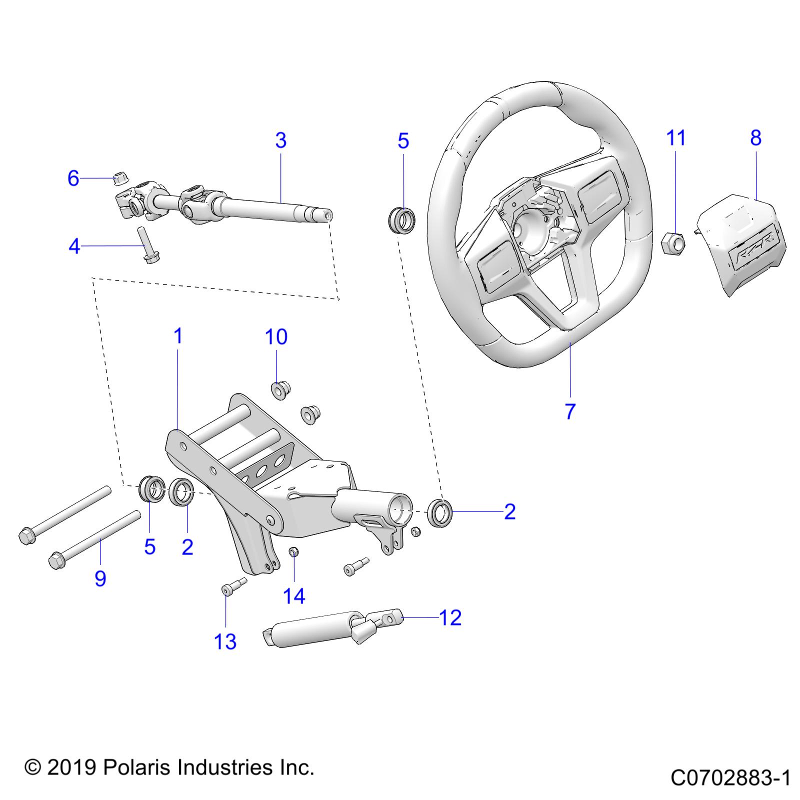 STEERING, UPPER, STANDARD - Z20RAE92AH/BH/AT/BT (C0702883-1)