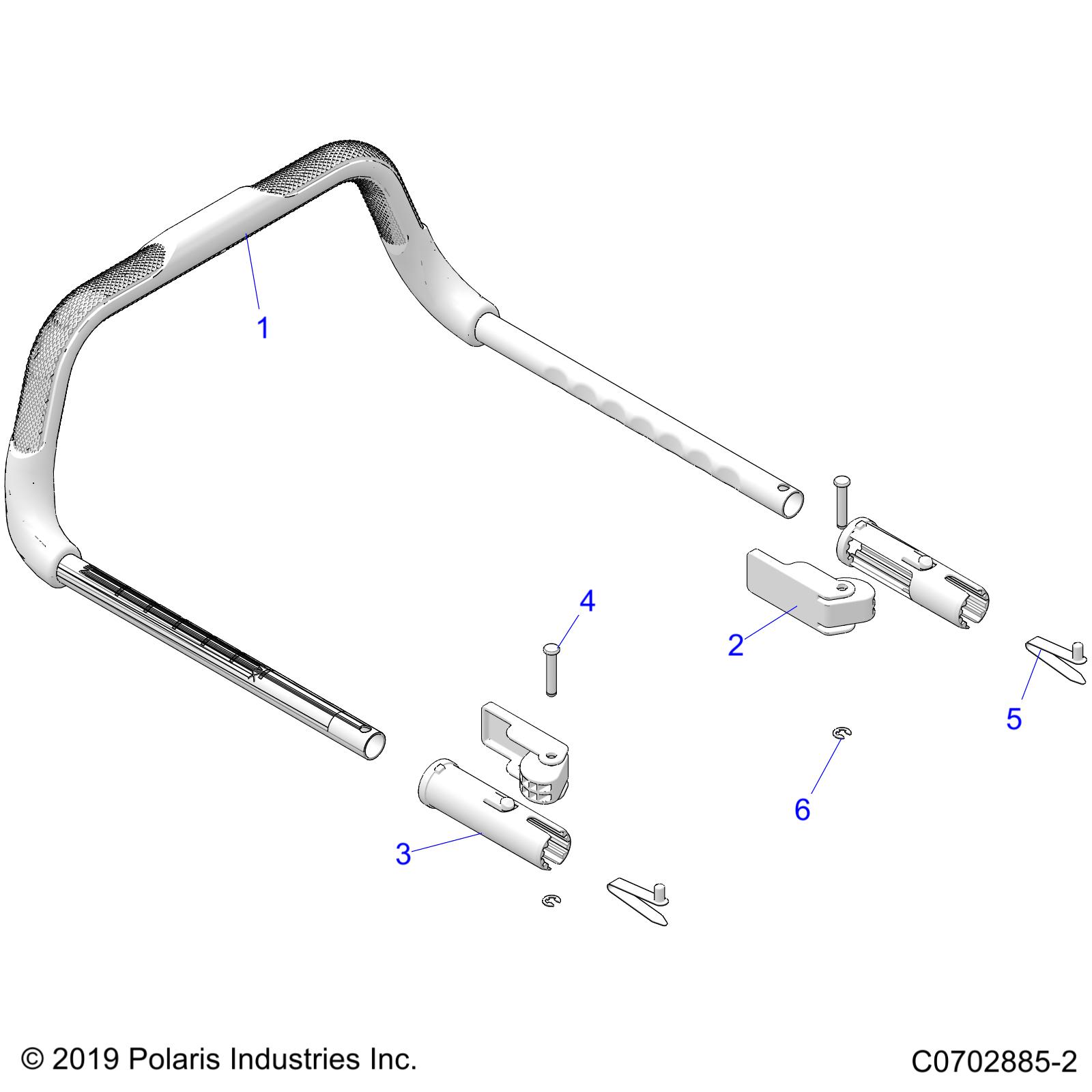 BODY, GRAB BAR, PASSENGER - Z23GAE92A/92B (C0702885-2)