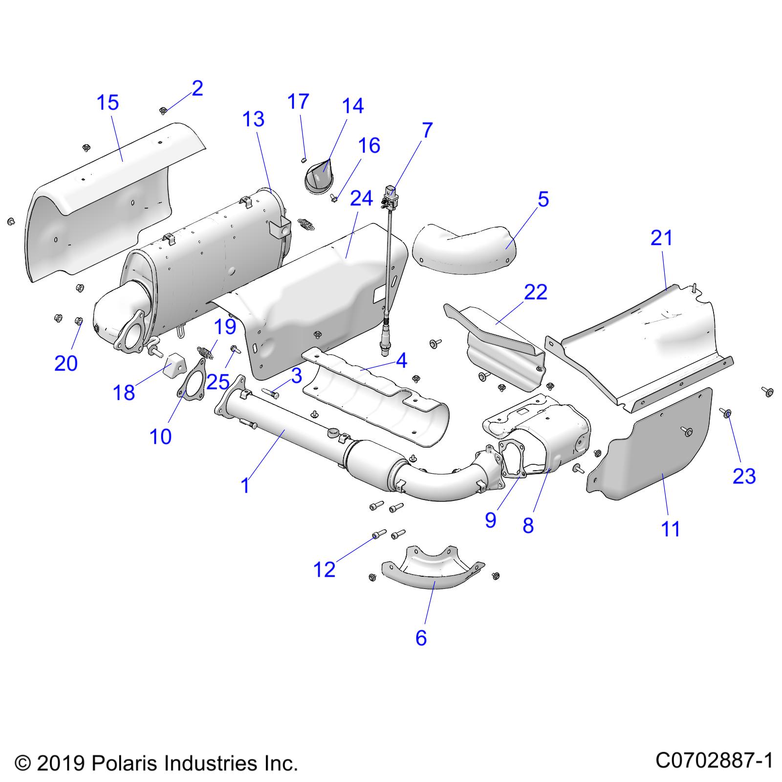 ENGINE, EXHAUST SYSTEM - Z21R4U92AN/BN (C0702887-1)