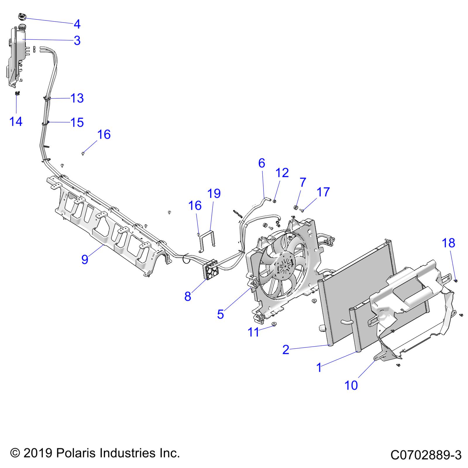 ENGINE, COOLING, RADIATOR - Z21RAU92AN/BN (C0702889-3)