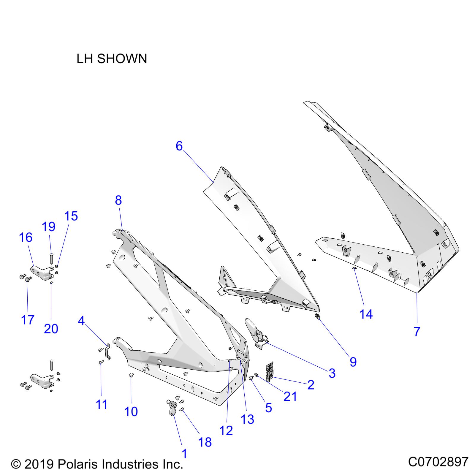 BODY, DOORS - Z21RAD92BB/BK (C0702897)